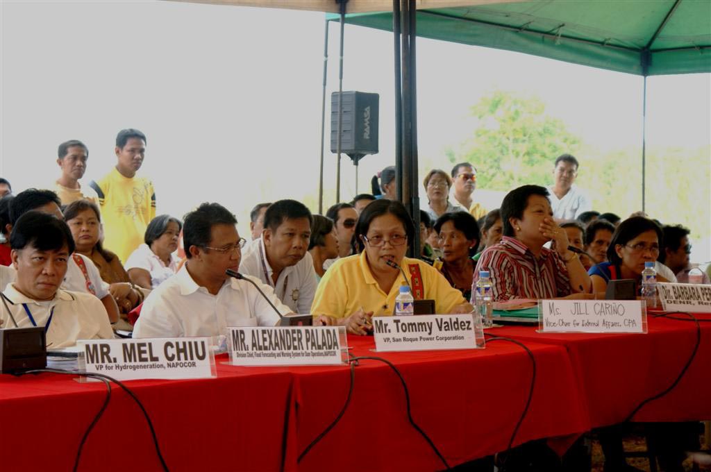 public hearing with jill Senate hearing at San Roque Dam, Pangasinan
