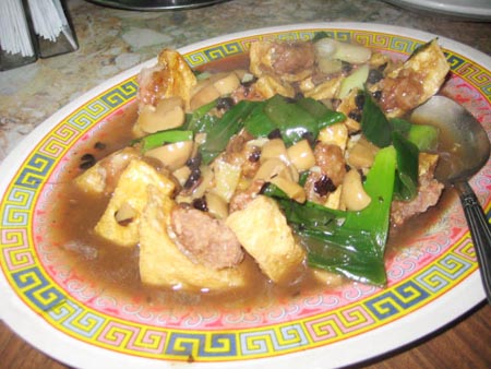 meat-stuffed tofu with fermented black beans meat-stuffed tofu with fermented black beans