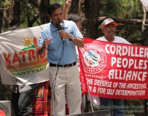 "Mining is an issue that has ecological, social justice, industrial, moral and generational dimensions that should not be ignored by the current and future government officials. The Filipino people should have fullest participation on decision-making and control over our natural resources in all our laws,” Casiño said. Photo by Noel Godinez