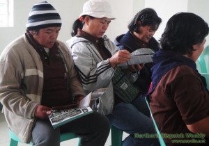 SAGADA FARMERS. These Sagada women attended the Coffee Festival at the municipal town hall to hear from experts tips on how to improve the quality of their coffee products. Photo by Arthur L. Allad-iw