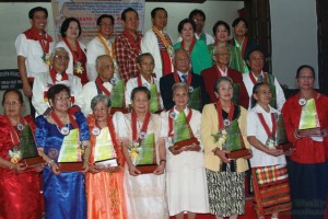 AGING MEANINGFULLY. 14 senior citizens were awarded during the opening program of the Filipino Elderly Month at the Baguio Convention Center on October 4. Photo by Aldwin Quitasol/nordis.net