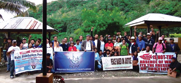 Say #JUSTPEACE. Ifugaos ready to promote and support peace. Photo courtesy of Ifugao Peasant Movement