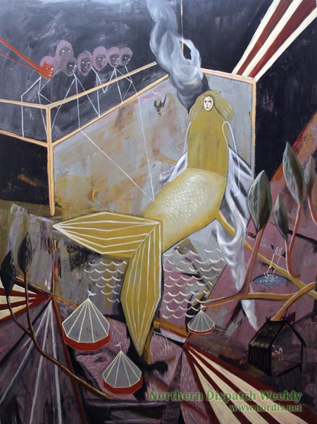 Tapay Drawing Northern Dispatch | Tapaya’s paintings on exhibit at BenCab Museum